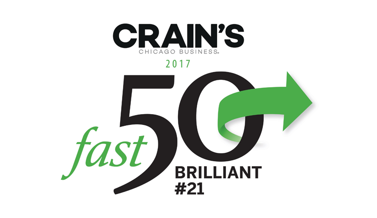 Staffing Firm Brilliant Ranked No. 21 Fastest-Growing Company on 2017 Crain’s Chicago Business Fast 50